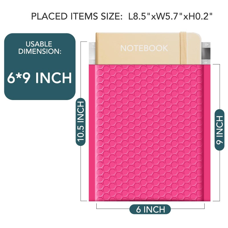 Metronic Bubble Mailers 6x10 25 Pack Pink Bubble Mailers Usable Size 6x9"" Padded Envelopes Mailing Envelopes Bubble Padded for Packaging  Mother's Day Gift  Makeup  Small Items Bulk - Image 2